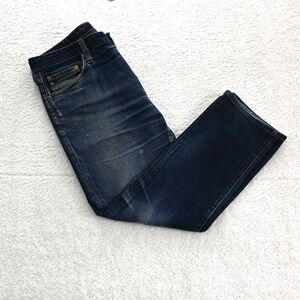 AG Adriano Goldschmied JeanNMen's 34x27.5 Dark Blue Everett Slim -INSEAM ALTERED